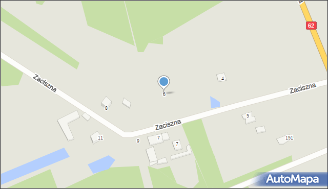 Węgrów, Zaciszna, 6, mapa Węgrów
