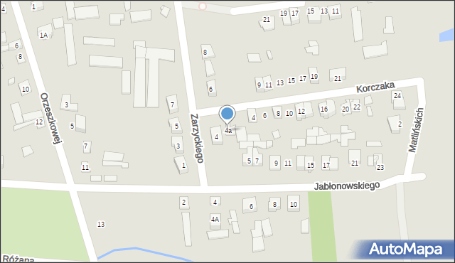 Węgrów, Zarzyckiego Edmunda, 4a, mapa Węgrów