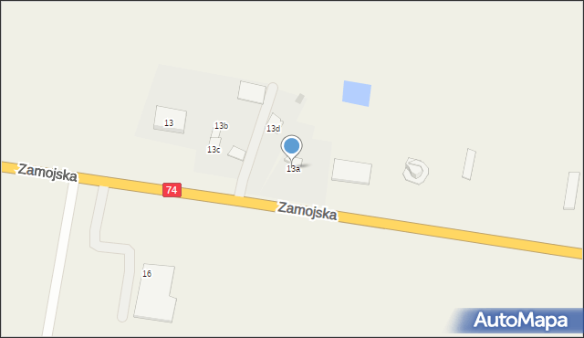 Werbkowice, Zamojska, 13a, mapa Werbkowice