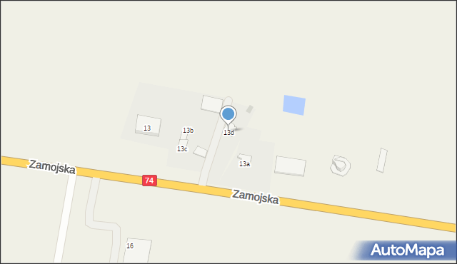 Werbkowice, Zamojska, 13d, mapa Werbkowice