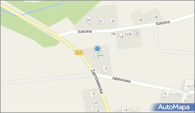Werblinia, Żarnowiecka, 3, mapa Werblinia