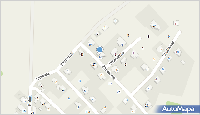 Większyce, Zamkowa, 34, mapa Większyce