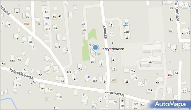 Wieliczka, Zacisze, 3, mapa Wieliczka