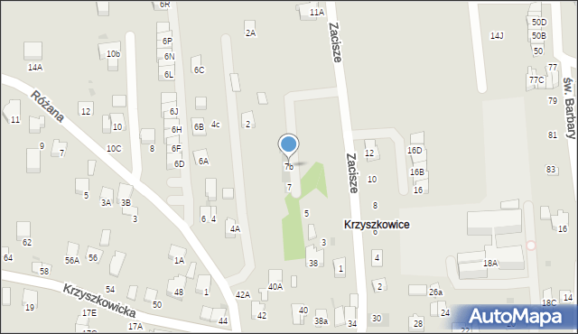 Wieliczka, Zacisze, 7b, mapa Wieliczka