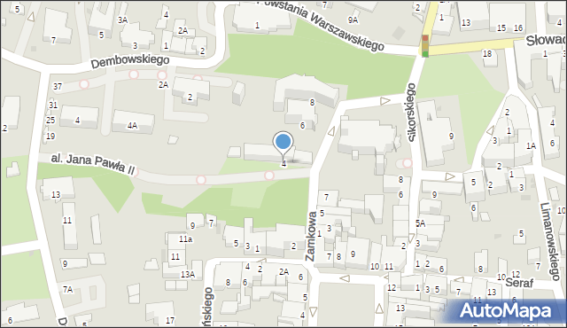 Wieliczka, Zamkowa, 4, mapa Wieliczka