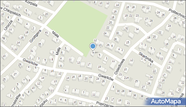 Wieliczka, Zaułek, 7, mapa Wieliczka