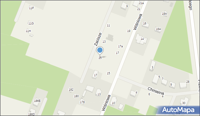 Wieliszew, Zacisze, 15, mapa Wieliszew
