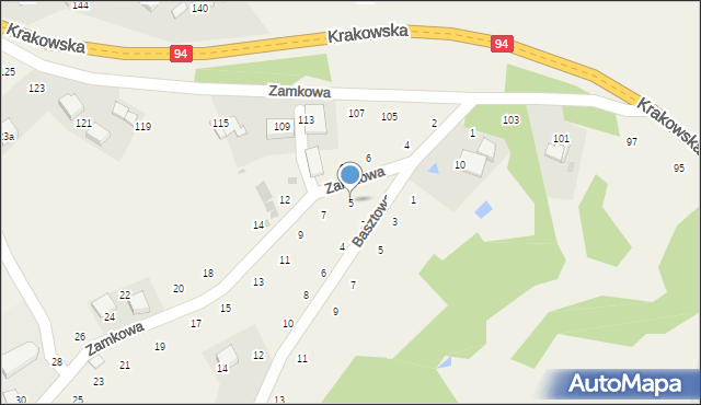 Wielka Wieś, Zamkowa, 5, mapa Wielka Wieś