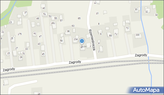 Wielkie Drogi, Zagrody, 67, mapa Wielkie Drogi
