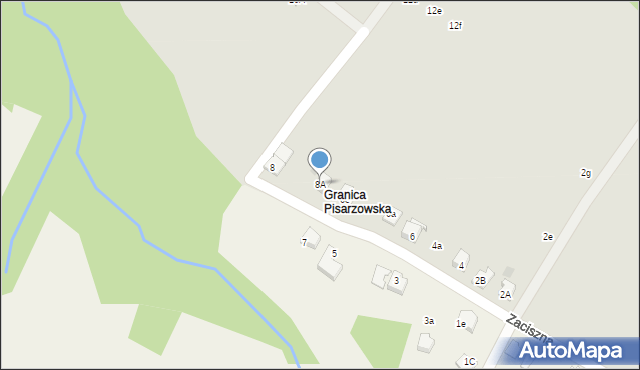 Wilamowice, Zaciszna, 8A, mapa Wilamowice