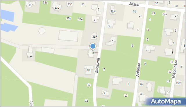 Wilcza Góra, Zaciszna, 8, mapa Wilcza Góra