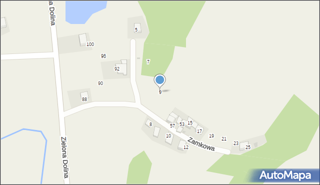 Wilczkowice, Zamkowa, 9, mapa Wilczkowice
