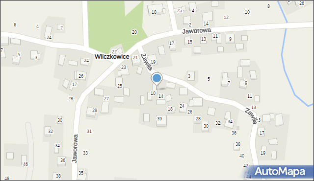 Wilczkowice, Zawiła, 12, mapa Wilczkowice