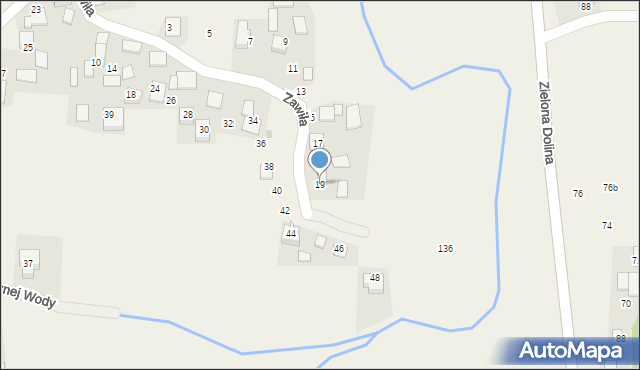 Wilczkowice, Zawiła, 19, mapa Wilczkowice