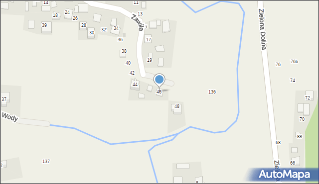 Wilczkowice, Zawiła, 46, mapa Wilczkowice