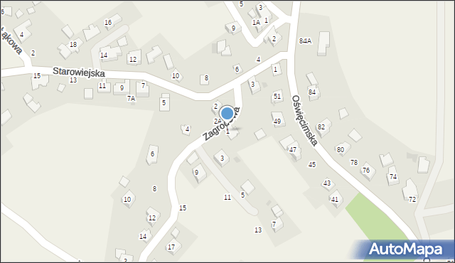 Wilczkowice, Zagrodowa, 1, mapa Wilczkowice