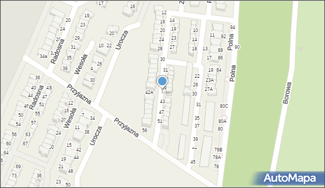 Wilczyce, Zaciszna, 41, mapa Wilczyce