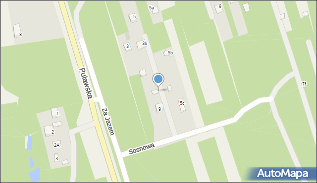 Wilga, Za Jazem, 3c, mapa Wilga