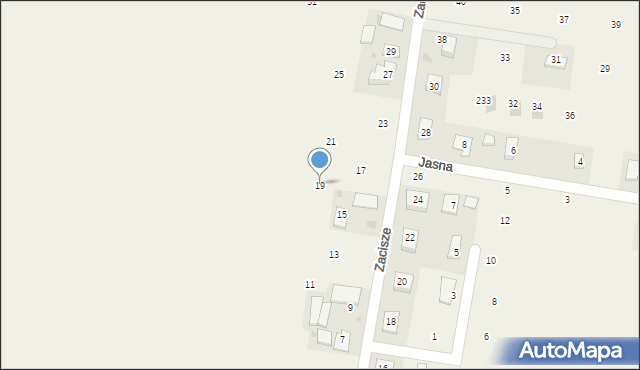 Wilków, Zacisze, 19, mapa Wilków