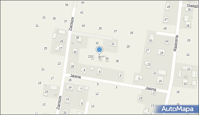 Wilków, Zacisze, 32, mapa Wilków