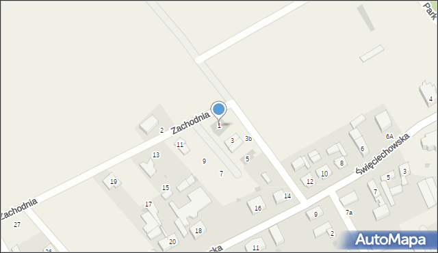 Wilkowice, Zachodnia, 1, mapa Wilkowice