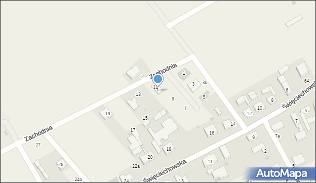 Wilkowice, Zachodnia, 11a, mapa Wilkowice