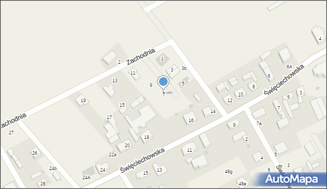 Wilkowice, Zachodnia, 7, mapa Wilkowice