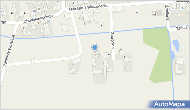 Wilkowiecko, Zawodzie, 2, mapa Wilkowiecko