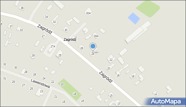 Wiskitki, Zagródź, 24, mapa Wiskitki