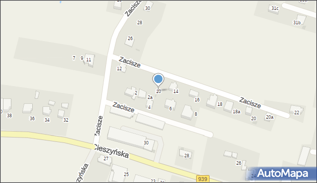 Wisła Wielka, Zacisze, 10, mapa Wisła Wielka