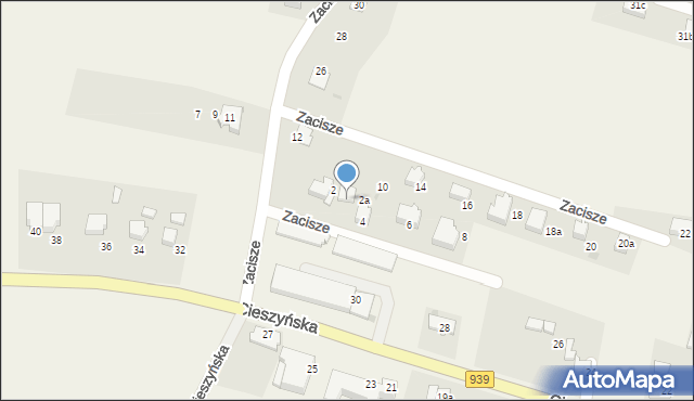 Wisła Wielka, Zacisze, 4A, mapa Wisła Wielka