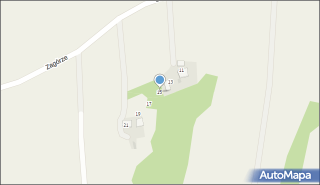Witanowice, Zagórze, 15, mapa Witanowice