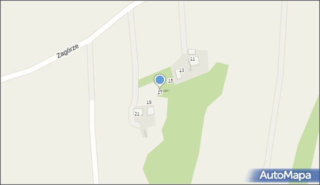 Witanowice, Zagórze, 17, mapa Witanowice