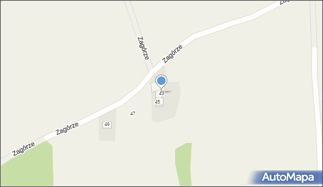 Witanowice, Zagórze, 43, mapa Witanowice