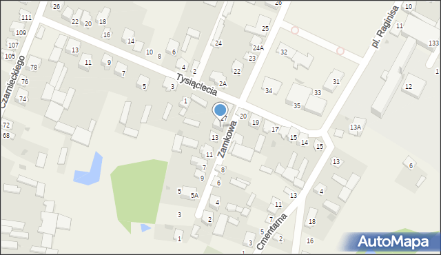 Wizna, Zamkowa, 15, mapa Wizna