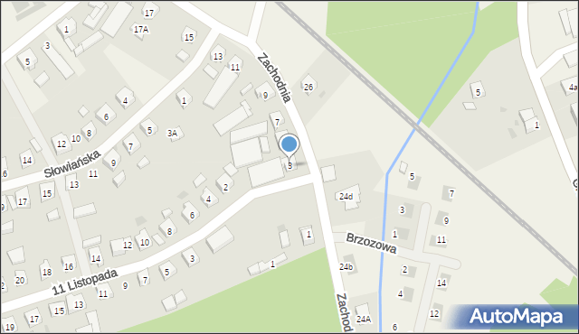 Włoszakowice, Zachodnia, 3, mapa Włoszakowice