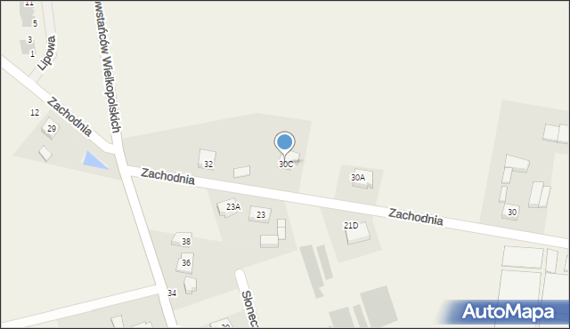 Włoszakowice, Zachodnia, 30C, mapa Włoszakowice