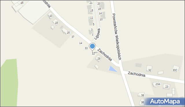 Włoszakowice, Zachodnia, 31, mapa Włoszakowice