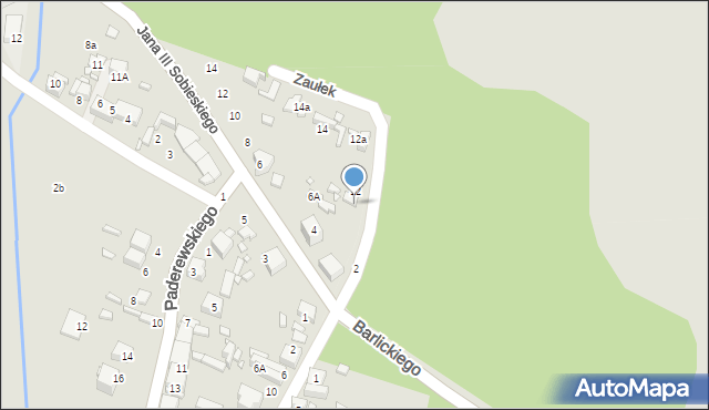 Wojkowice, Zaułek, 6, mapa Wojkowice