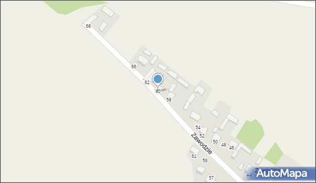 Wojkowice Kościelne, Zawodzie, 60, mapa Wojkowice Kościelne