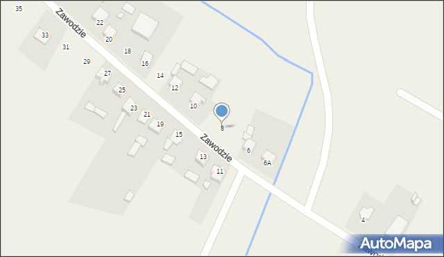 Wojkowice Kościelne, Zawodzie, 8, mapa Wojkowice Kościelne