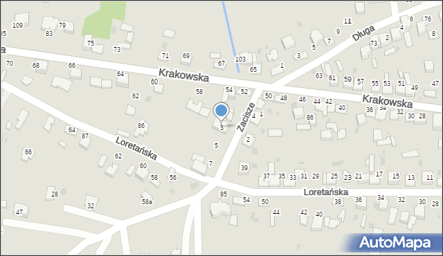 Wojnicz, Zacisze, 3, mapa Wojnicz