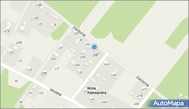 Wola Aleksandra, Zaciszna, 30, mapa Wola Aleksandra