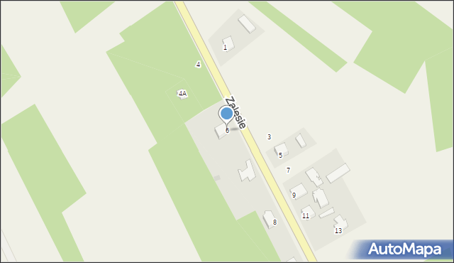 Wola Baranowska, Zalesie, 6, mapa Wola Baranowska