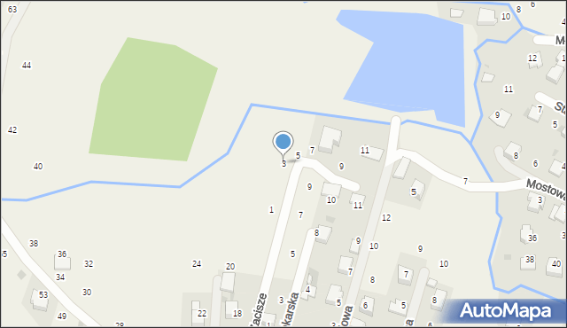 Wola Filipowska, Zacisze, 3, mapa Wola Filipowska