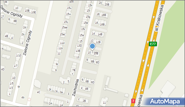 Wola Mrokowska, Zachodnia, 10A, mapa Wola Mrokowska