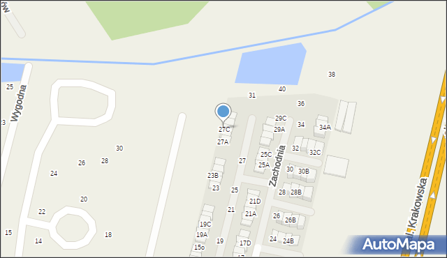 Wola Mrokowska, Zachodnia, 27C, mapa Wola Mrokowska