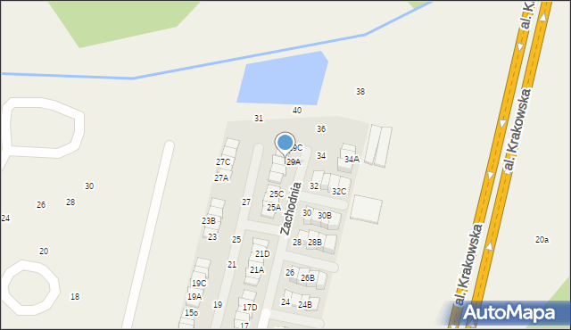 Wola Mrokowska, Zachodnia, 29C, mapa Wola Mrokowska