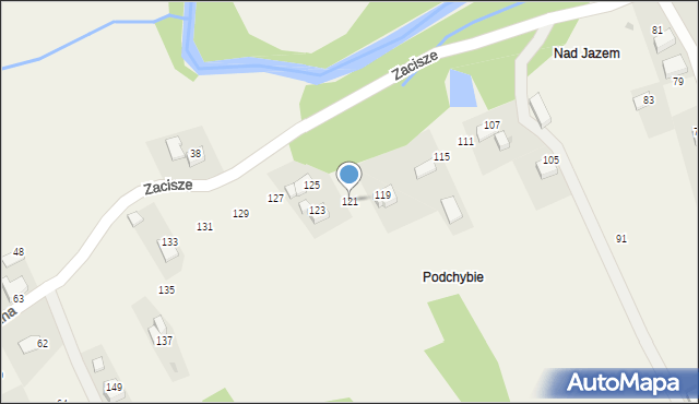 Wola Radziszowska, Zacisze, 121, mapa Wola Radziszowska