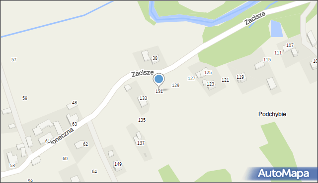 Wola Radziszowska, Zacisze, 131, mapa Wola Radziszowska
